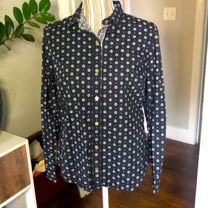 Nautica black and white patterned button down